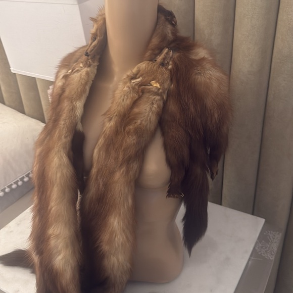 Genuine mink fur scarf - Picture 2 of 6
